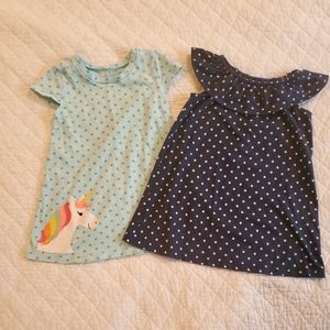 Two Polka Dotted Casual Dresses (3T)